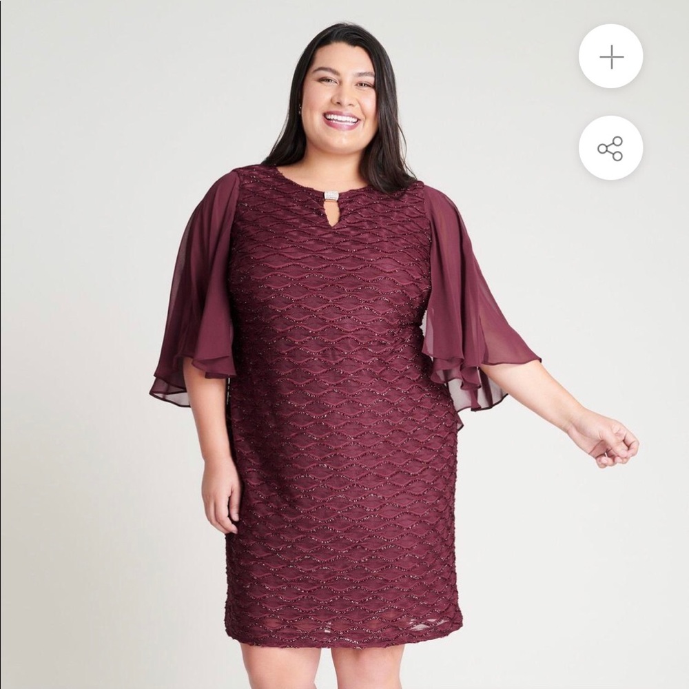 Burgundy cocktail dress